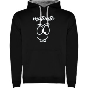 SUDADERA CAPUCHA NEGRO-GRIS VIGORE LOGO BLANCO